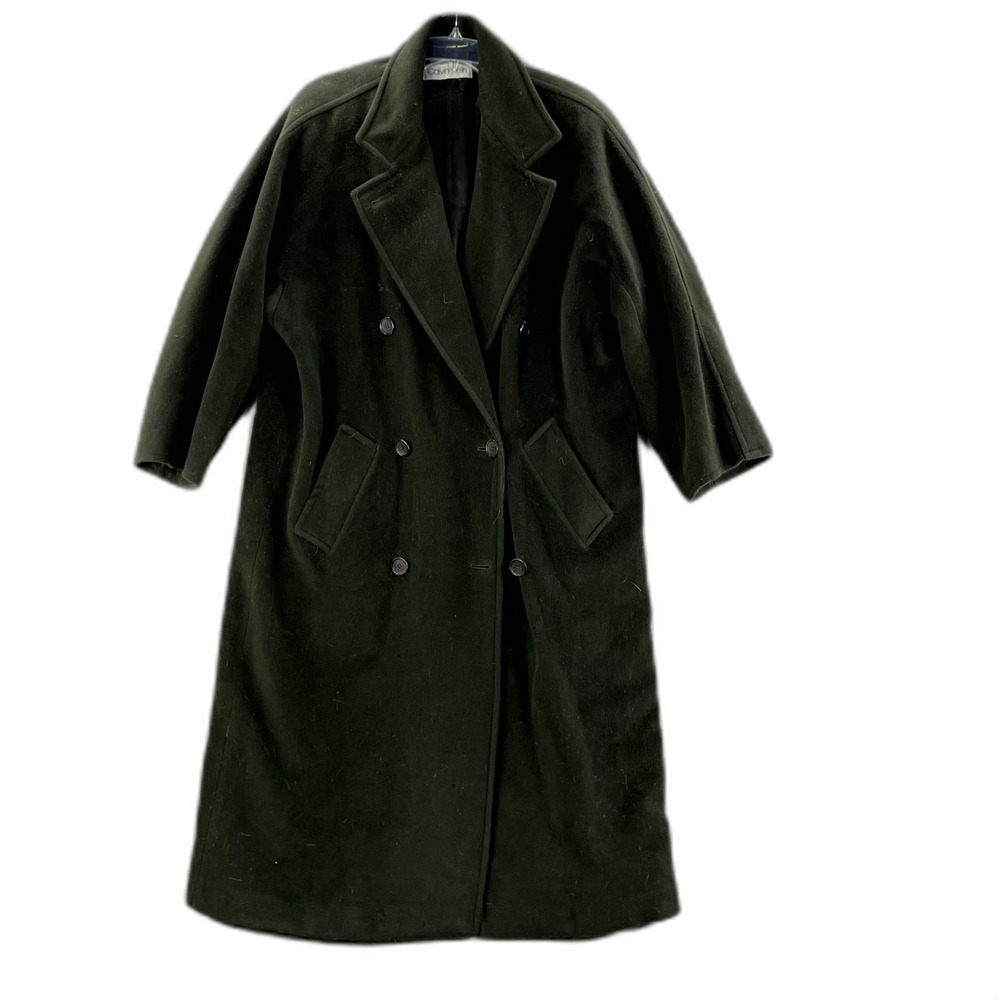 Calvin Klein Pea Coat Women 8 Wool Double Breasted Lined Classic Winter Academia